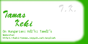 tamas keki business card
